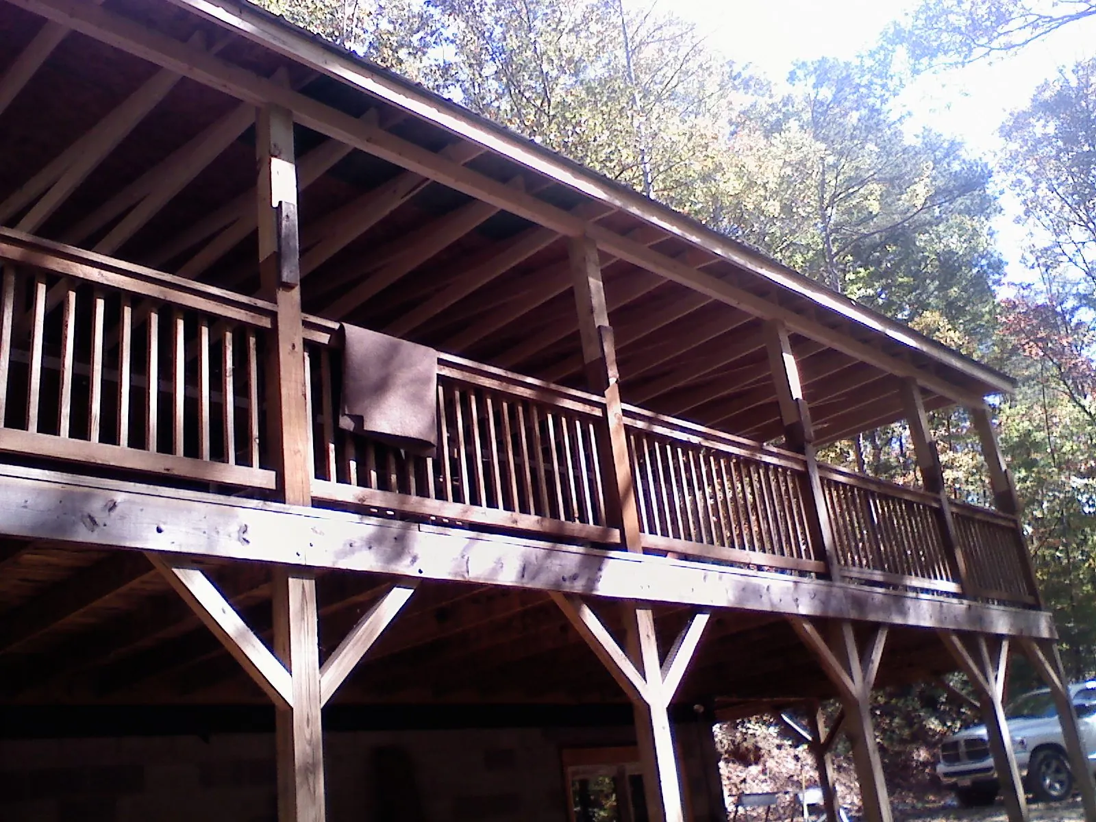 Timber framing under a new elevated porch and deck — Roof Leak Repair in Duryea by Roofing Brothers